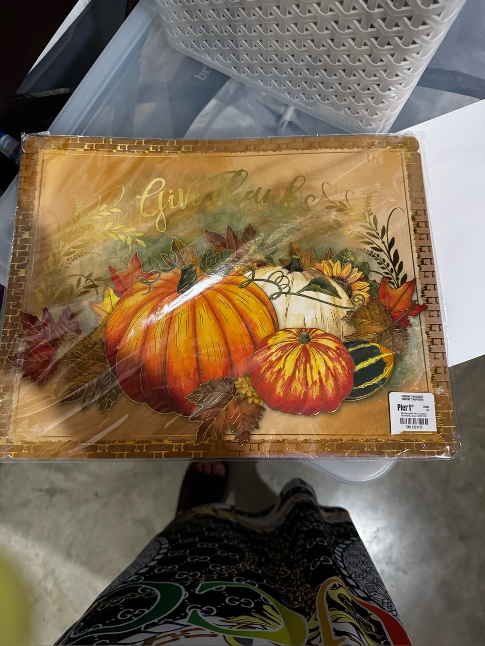 Autumn Pumpkin Decorative place mats
